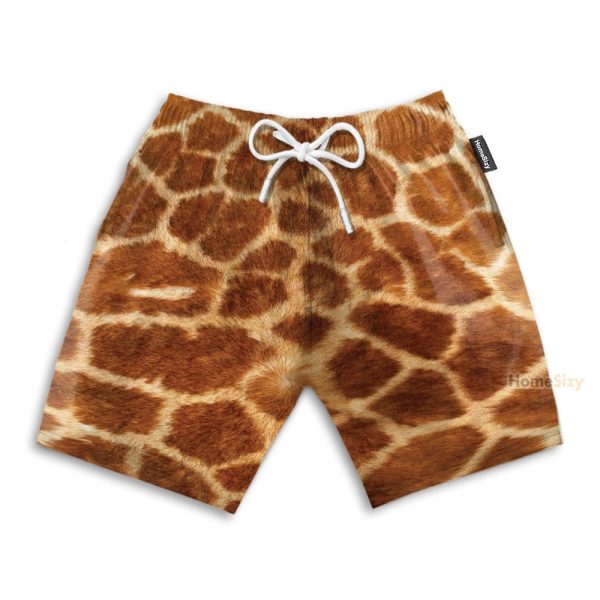 Giraffe Cosplay Costume Funny Button'S Up Shirts Hawaiian Shirt & Beach Shorts
