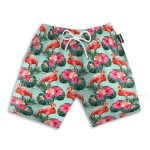 Flamingo Beautiful Floral Hawaiian Shirt & Beach Shorts