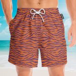 Clemson Tiger Stripe Cosplay Costume Hawaiian Shirt & Beach Shorts