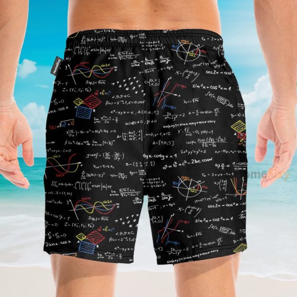 Geometry Science Men'S Button'S Up Shirts Hawaiian Shirt & Beach Shorts