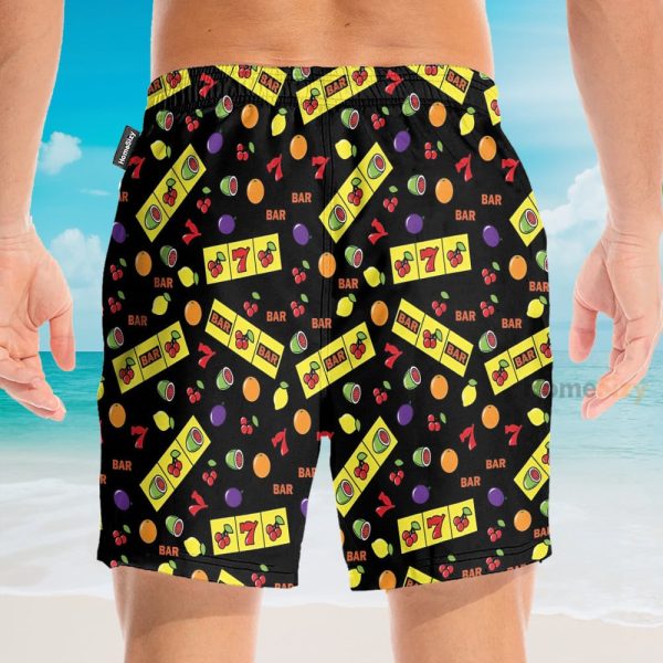 Casino Lucky Slots Men'S Button'S Up Shirts Hawaiian Shirt & Beach Shorts