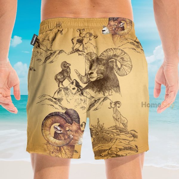 Who Is Black Sheep Men'S Button'S Up Shirts Hawaiian Shirt & Beach Shorts