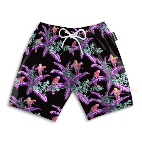 Tom Selleck Magnum Pi Movie Jungle Bird Black Cosplay Costume Hawaiian Shirt & Beach Shorts