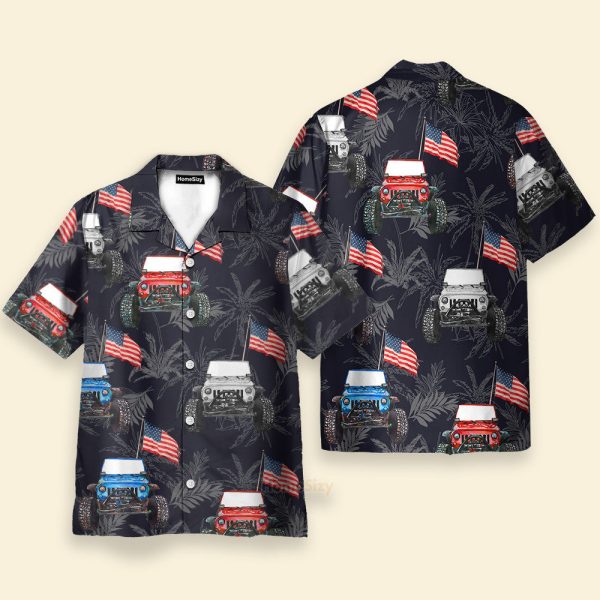 Jeep Flag Independence Day Hawaiian Shirt