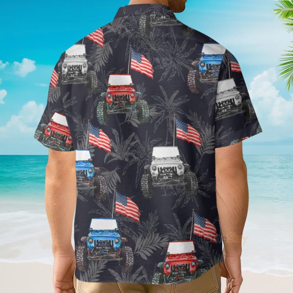 Jeep Flag Independence Day Hawaiian Shirt