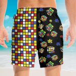 Rubik Men'S Button'S Up Shirts Hawaiian Shirt & Beach Shorts