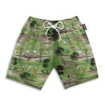 Playing Golf, Palm Tree Golf Club Hawaiian Shirt & Beach Shorts