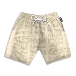 Bee Vintage Newspaper Pattern Hawaiian Shirt & Beach Shorts