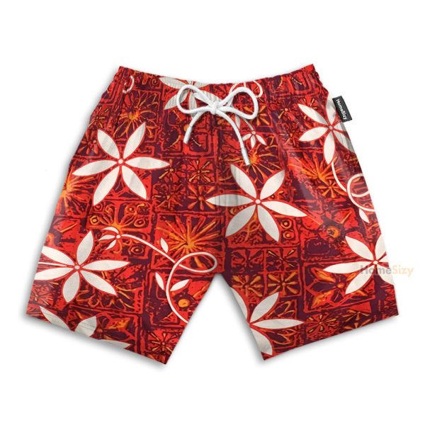 Elvis Presley Red Summer Cosplay Costume Hawaiian Shirt & Beach Shorts