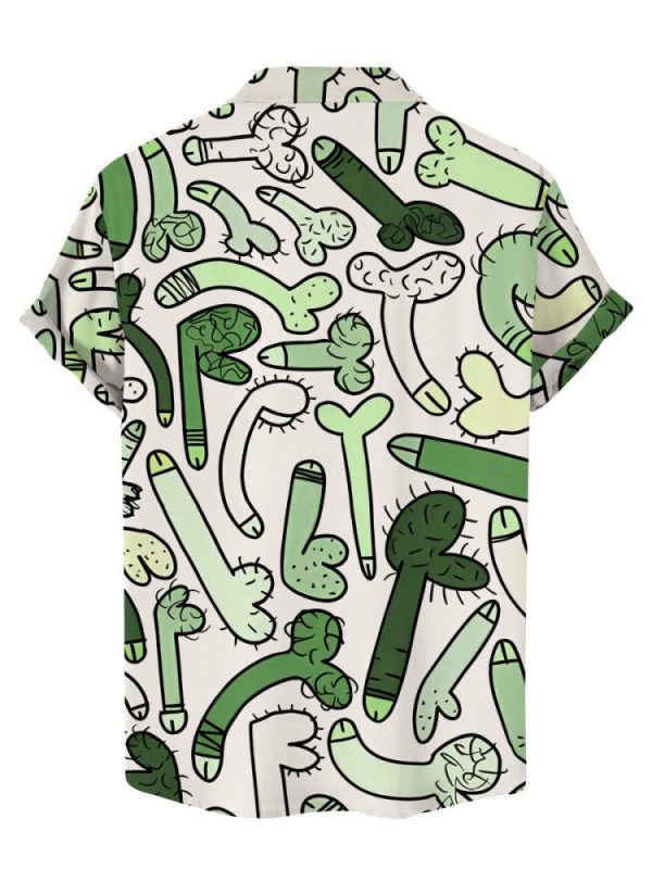 Colored-In Cock Doodles Funny Men Shirt Hawaiian Shirt