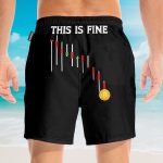 Bitcoin Just Hold It Men'S Button'S Up Shirts Hawaiian Shirt & Beach Shorts