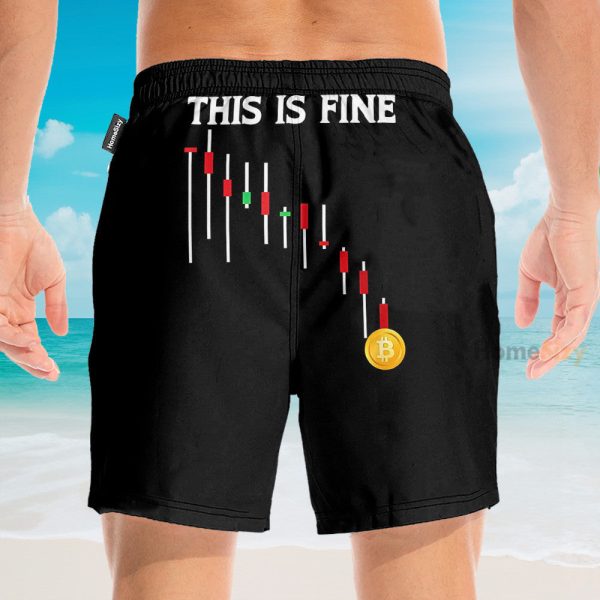 Bitcoin Just Hold It Men'S Button'S Up Shirts Hawaiian Shirt & Beach Shorts