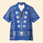Elvis Presley Owl Blue Cosplay Costume Hawaiian Shirt