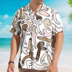 Colored-In Cock Doodles Funny Men Shirt Hawaiian Shirt