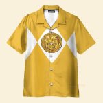 3D Mighty Morphin Power Rangers Yellow Cosplay Costume Hawaiian Shirt