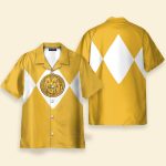 3D Mighty Morphin Power Rangers Yellow Cosplay Costume Hawaiian Shirt