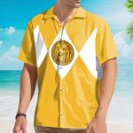 3D Mighty Morphin Power Rangers Yellow Cosplay Costume Hawaiian Shirt