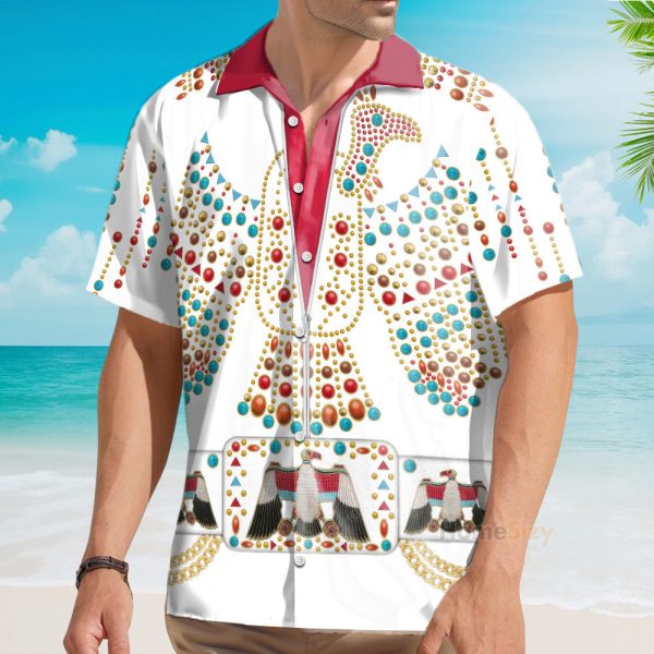 Elvis Presley Thunderbird Cosplay Costume Hawaiian Shirt