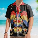 Elvis Presley Eagle Black Cosplay Costume Hawaiian Shirt