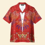 Elvis Presley Aloha From Hawaii Red Cosplay Costume Hawaiian Shirt