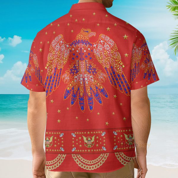 Elvis Presley Aloha From Hawaii Red Cosplay Costume Hawaiian Shirt