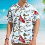 3D Aircraft Pattern Summer Hawaiian Shirt