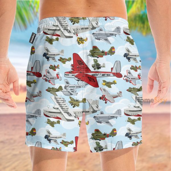 3D Aircraft Pattern Summer Hawaiian Shirt