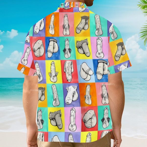 Colorblock Cocks Hawaiian Shirt Qt4092001