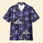Ghost Purple Pomo Seamless Pattern Hawaiian Shirt Qt4120403