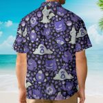 Ghost Purple Pomo Seamless Pattern Hawaiian Shirt Qt4120403