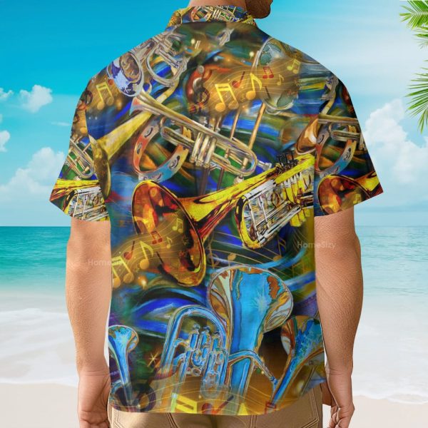 When Words Fail Trumpet Speaks Hawaiian Shirt
