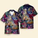Skull Vintage Printed Casual Abstract Hippie Style Hawaiian Shirts