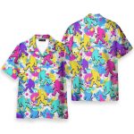 Neon Bigfoot Retro 80S Sasquatch Hawaiian Shirt