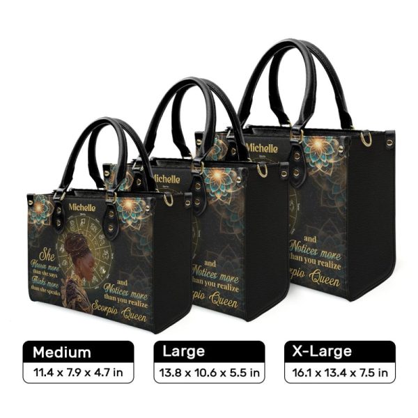 She Knows - Personalized Leather Handbag