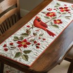 Scarlet Song Quilted Table Runner