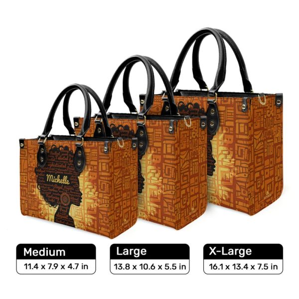 Afro Queen - Galaxy Personalized Leather Handbag Sb47