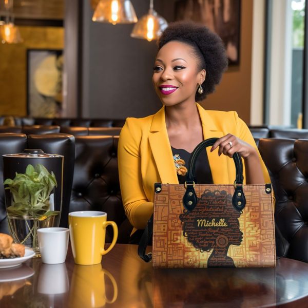 Afro Queen - Galaxy Personalized Leather Handbag Sb47
