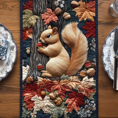 Acorn Dreams Quilted Table Runner