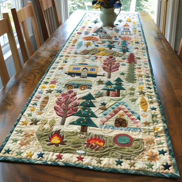 Adventure Awaits Quilted Table Runner