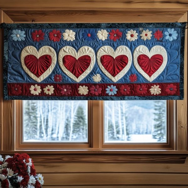 All-American Heart Quilted Valance