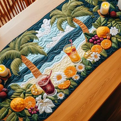 Aloha Feast Quilted Table Runner