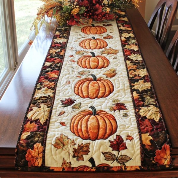 Amber Twilight Quilted Table Runner