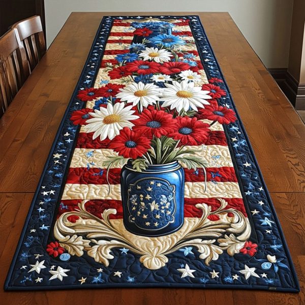 American Heritage Garden Quilted Table Runner