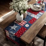 American Pride Patchwork Quilted Table Runner