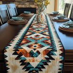 Ancestral Geometry Quilted Table Runner