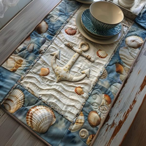 Anchors Away Quilted Table Runner