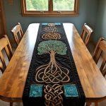 Ancient Tree Of Life Quilted Table Runner