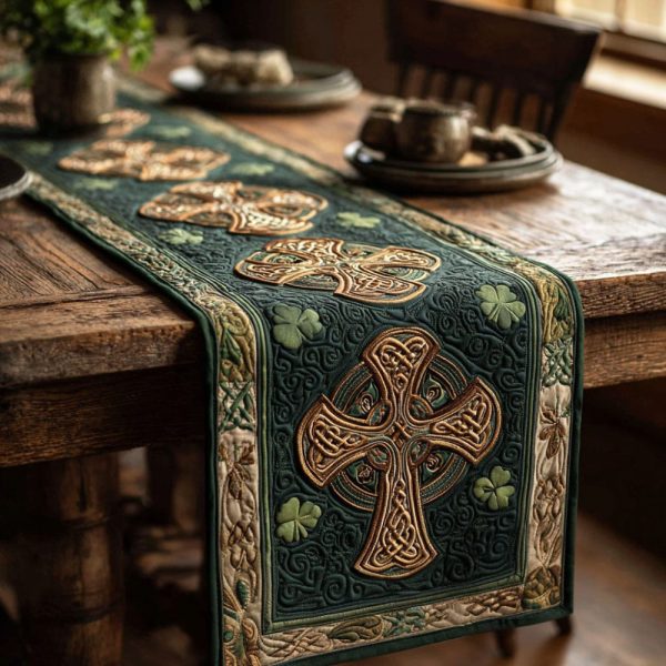 Ancient Irish Cross Quilted Table Runner