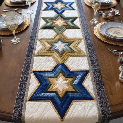 Ancient Star Quilted Table Runner