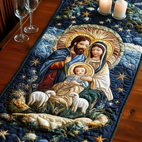 Angelic Glow Quilted Table Runner